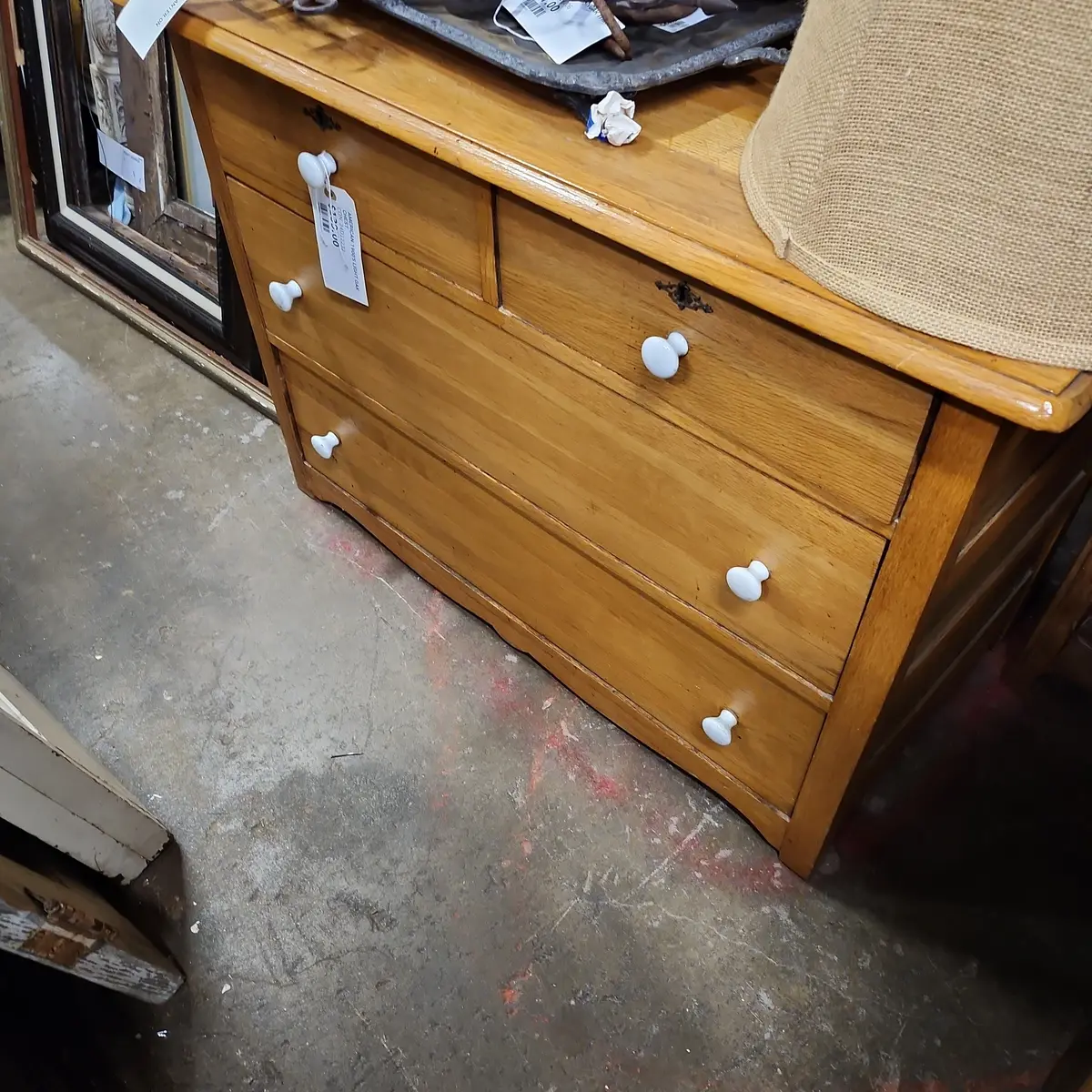 American 1900'S Light Oak Chest 1