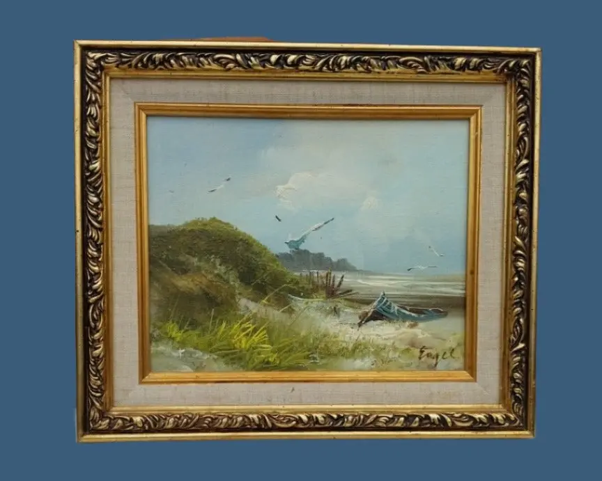 Small Framed Seascape Oil Painting 1