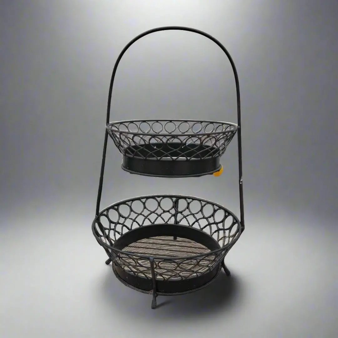 Two Tier Metal Basket 1