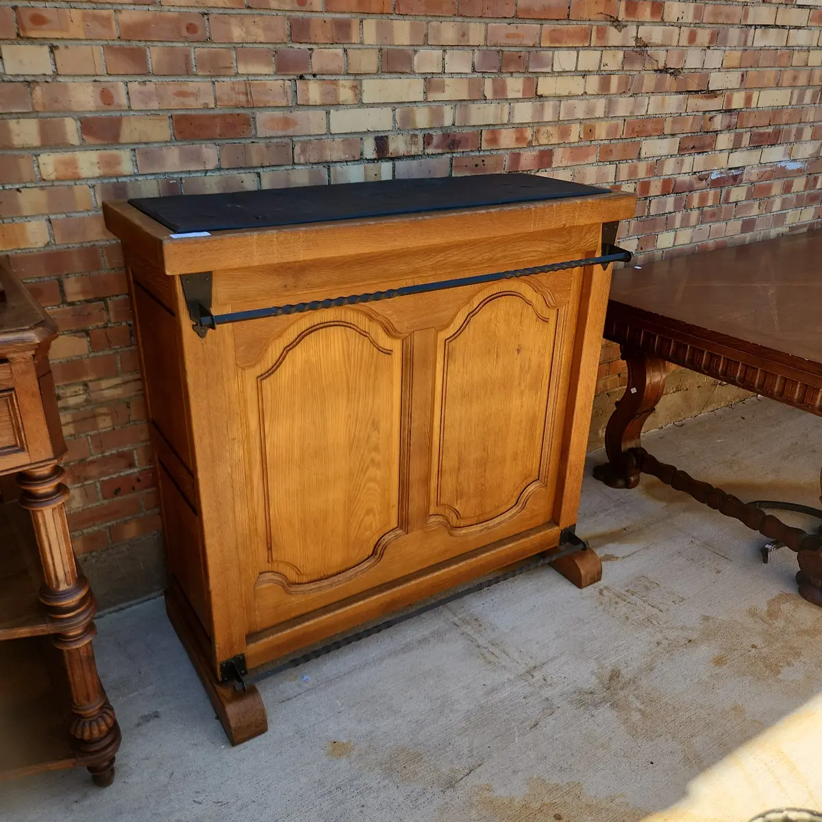 Slate Top Oak Bar 1