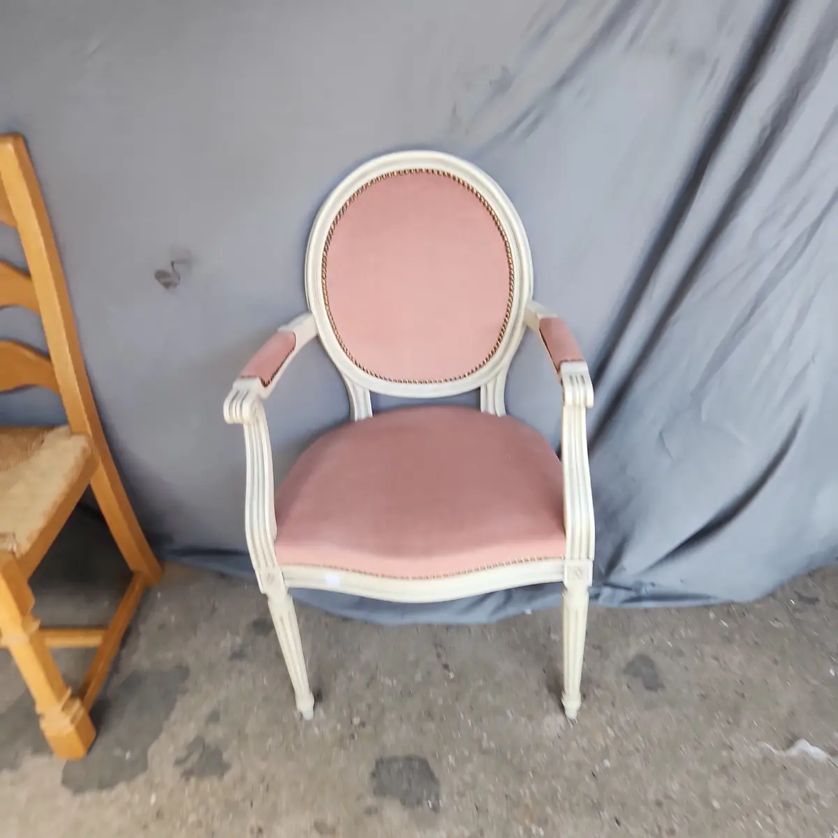 Louis Xvi Painted Arm Chair 1