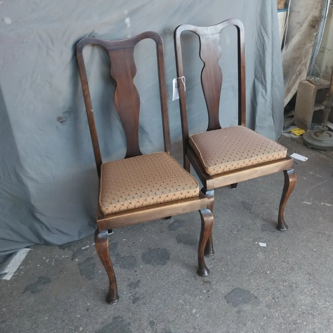 Pair Of Mahogany Georgian Style Highback Side Chairs 1