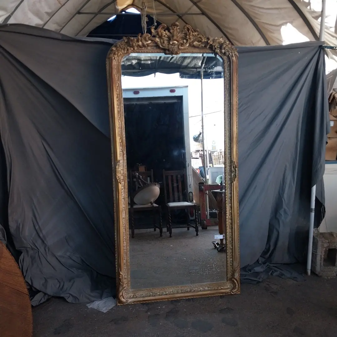Rococo Gilt Framed Beveled Mirror 1