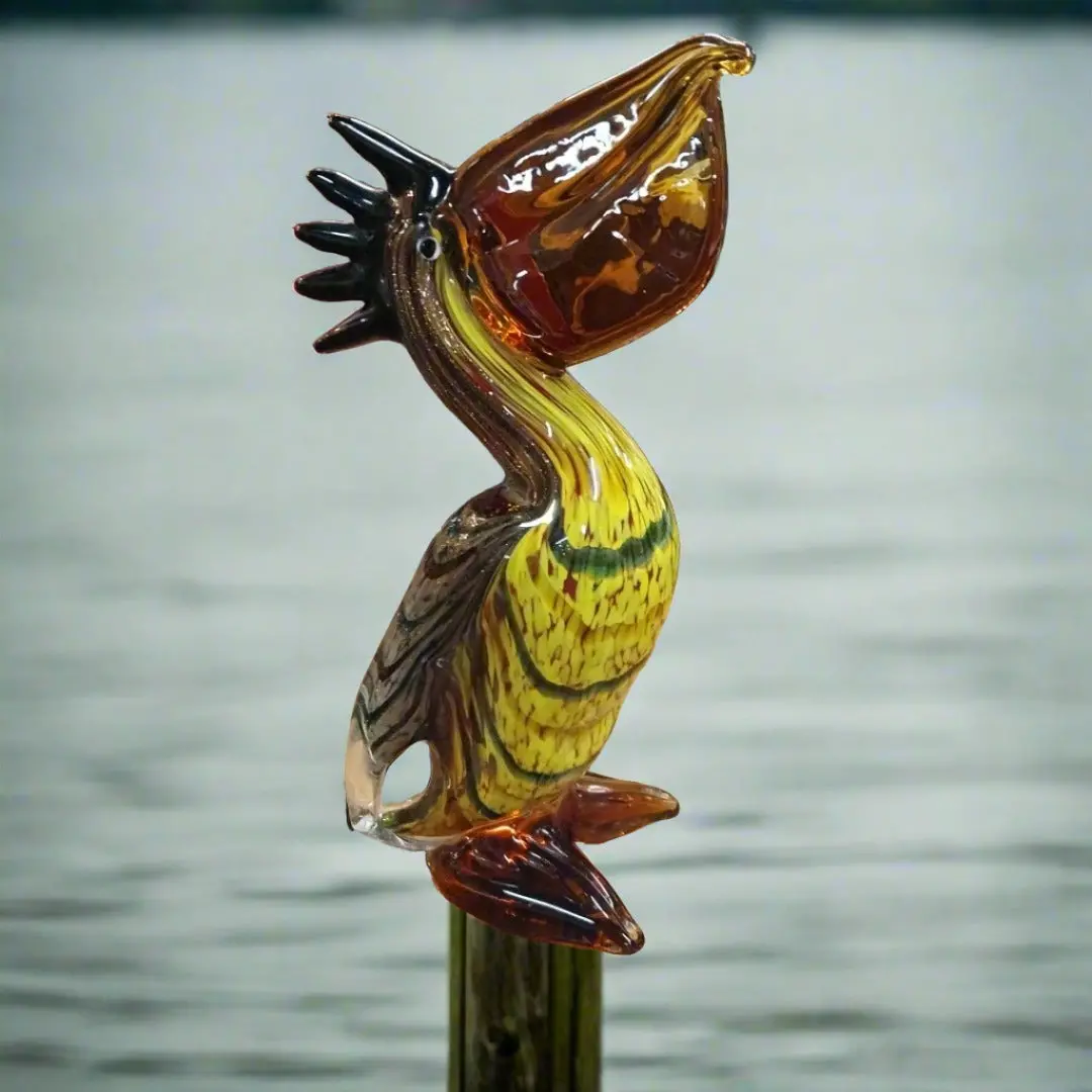 Multi Color Art Glass Pelican "Bart" 1