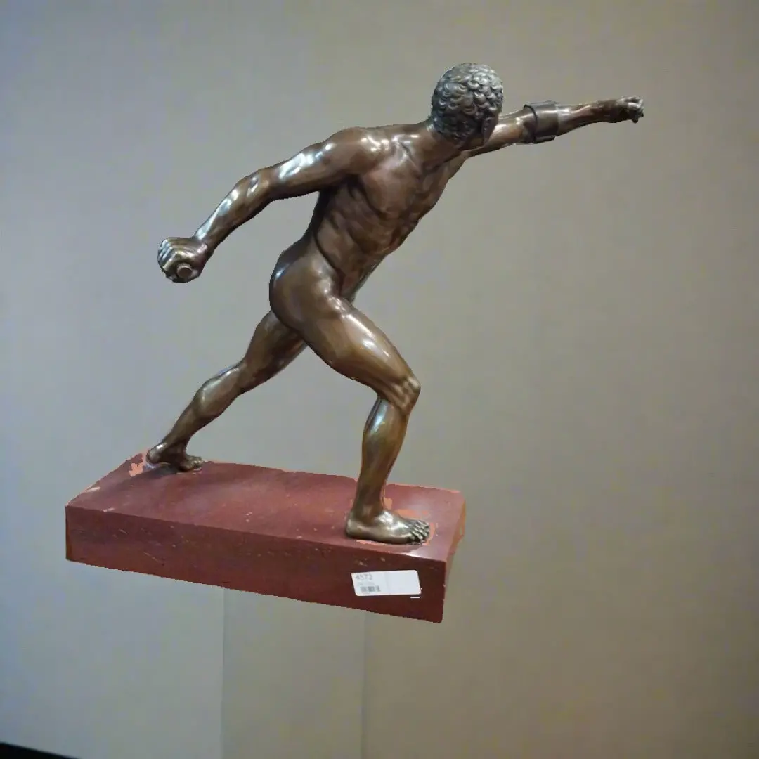 19Th Century Bronze Casting Of A Borghese Gladiator 1