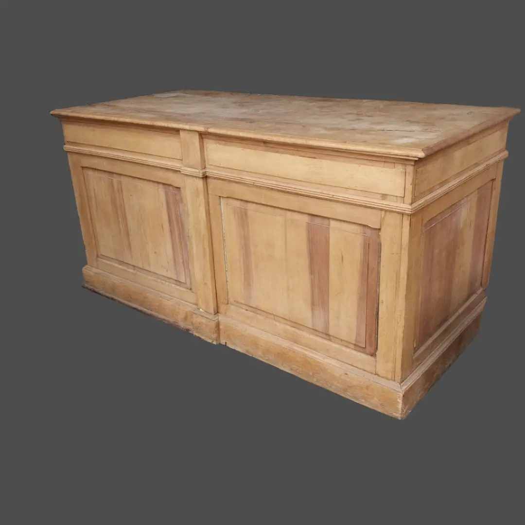 Pine And Tulip Wood Counter With Sliding Doors 1
