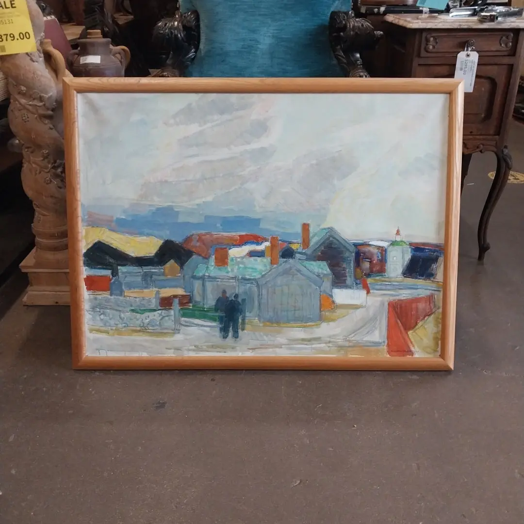 Norweigian Landscape Oil Painting Signed Rolf Juell Gleditsch 1