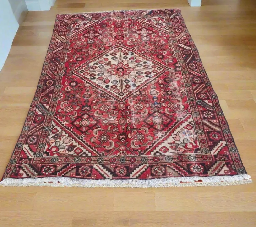 Hand Tied Persian Hamedan Rug As Found 1
