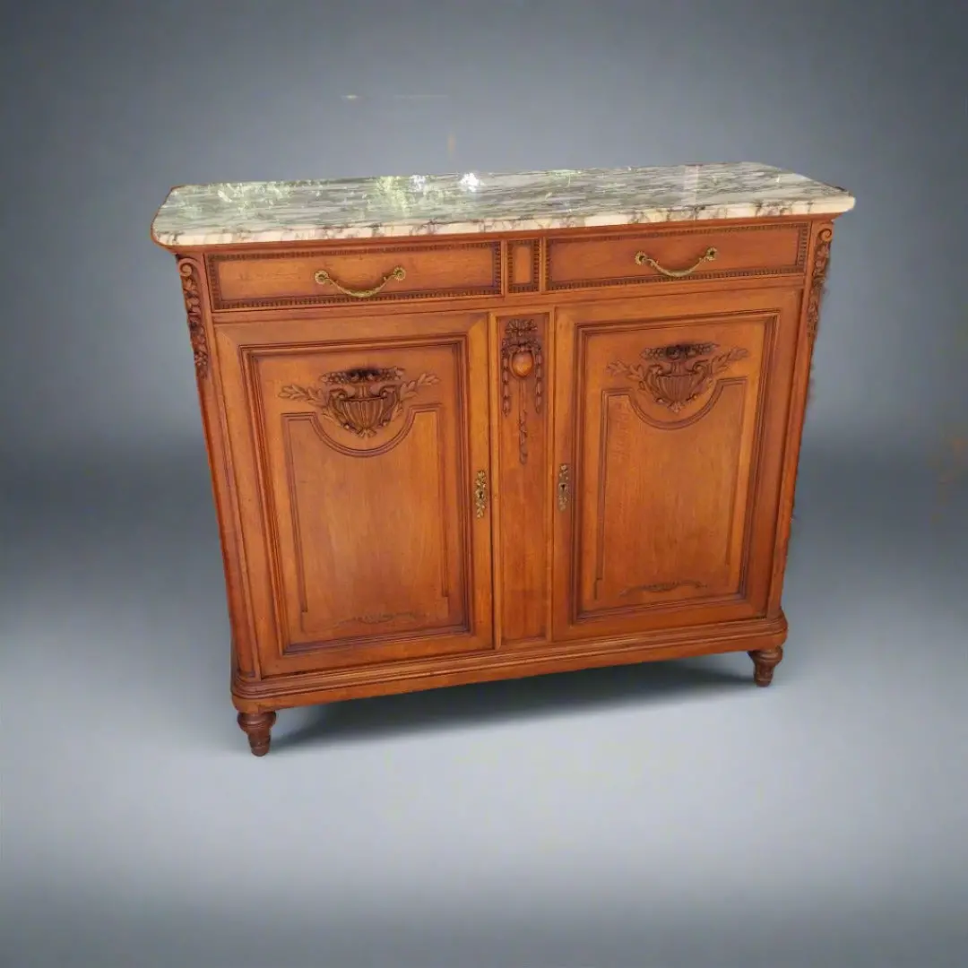 Louis Xvi White Marble Top Server 1