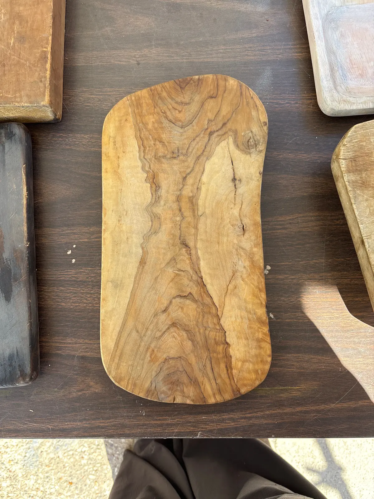 Small Shaped Olivewood Cutting Board 1