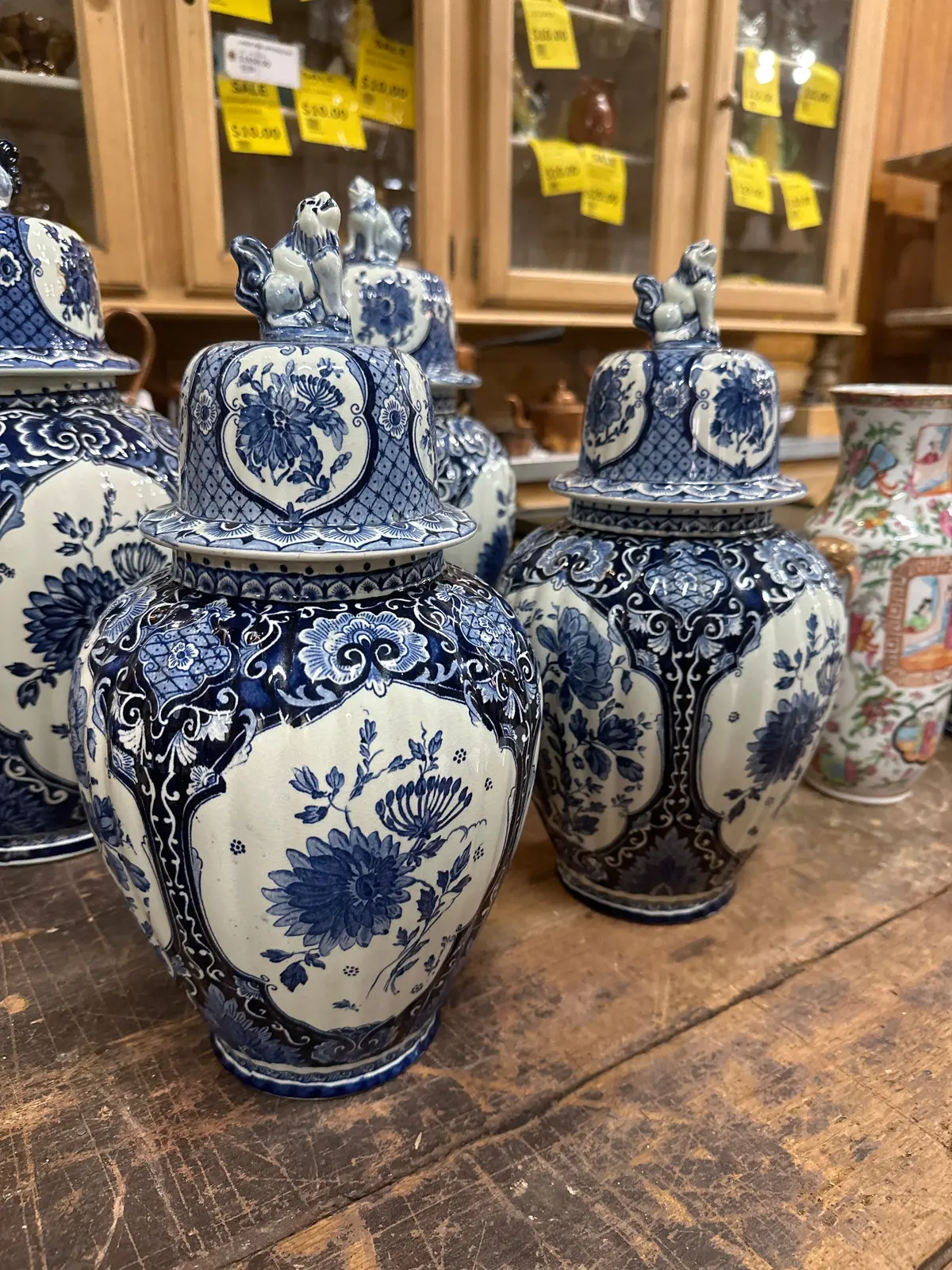 Pair Of Delft Ginger Jars 1