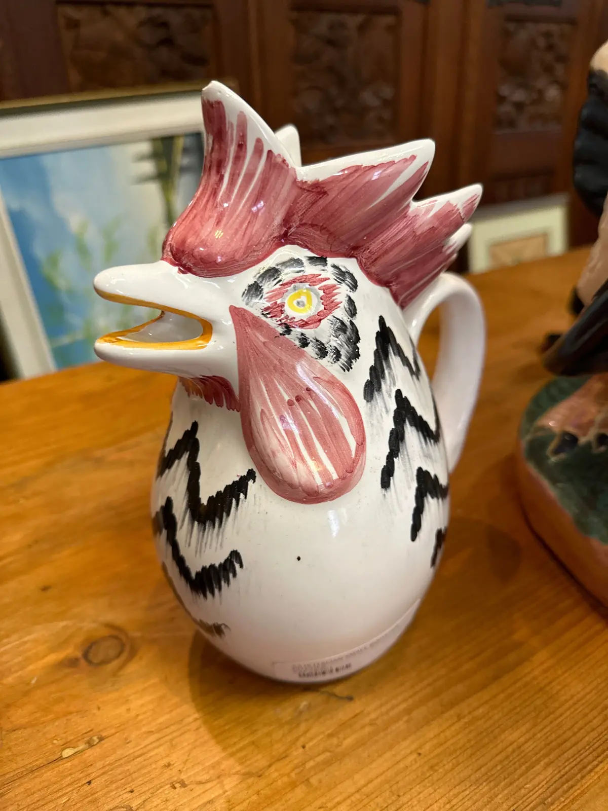 As Is Italian Small Rooster Pitcher 1