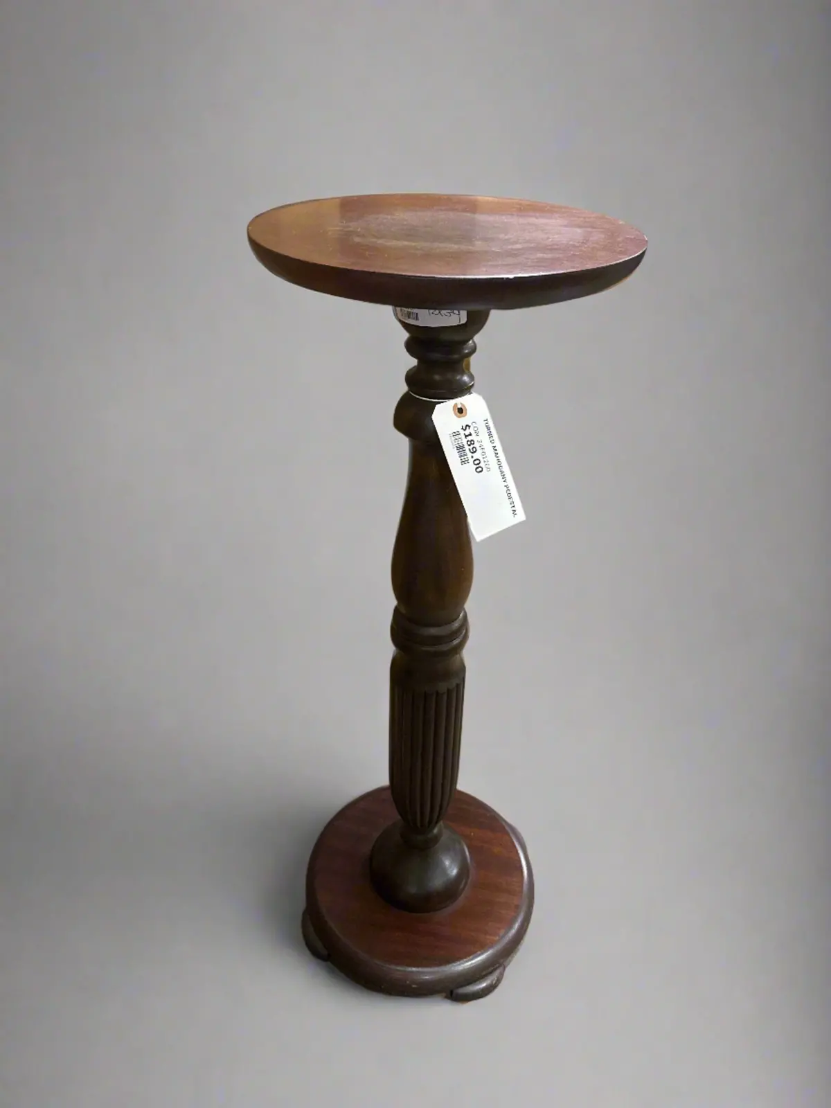 Turned Mahogany Pedestal 1