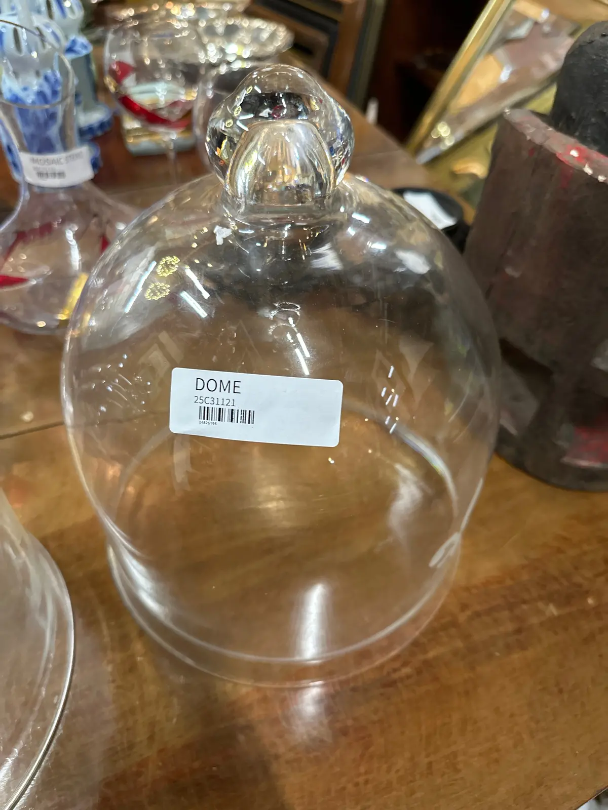 Glass  Dome With Handle 1