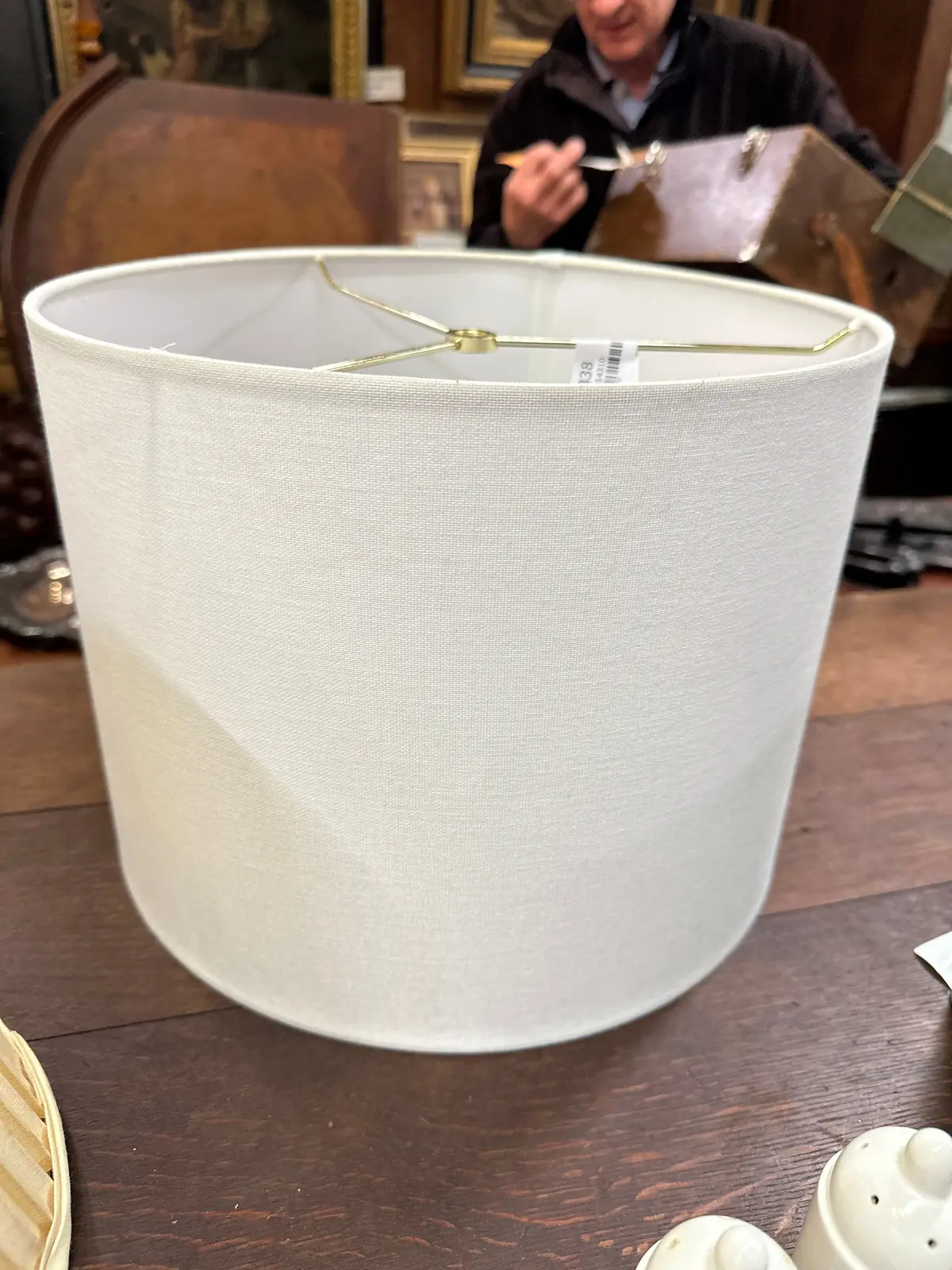 Small White Cylinder Lamp Shade 1