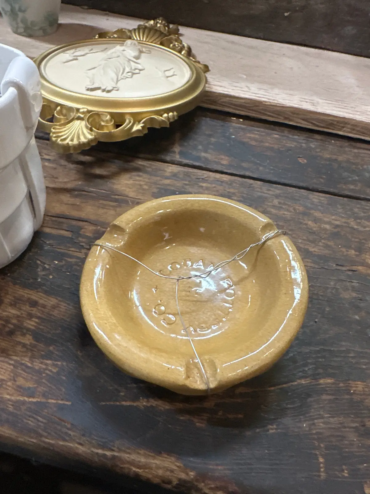 Small Logan Pottery Brown Ashtray 1