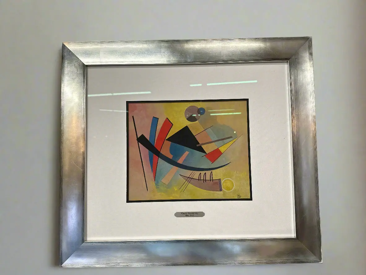 Abstract Watercolor With Boat Attributed To Russian Artist Wassily Kandisky 1