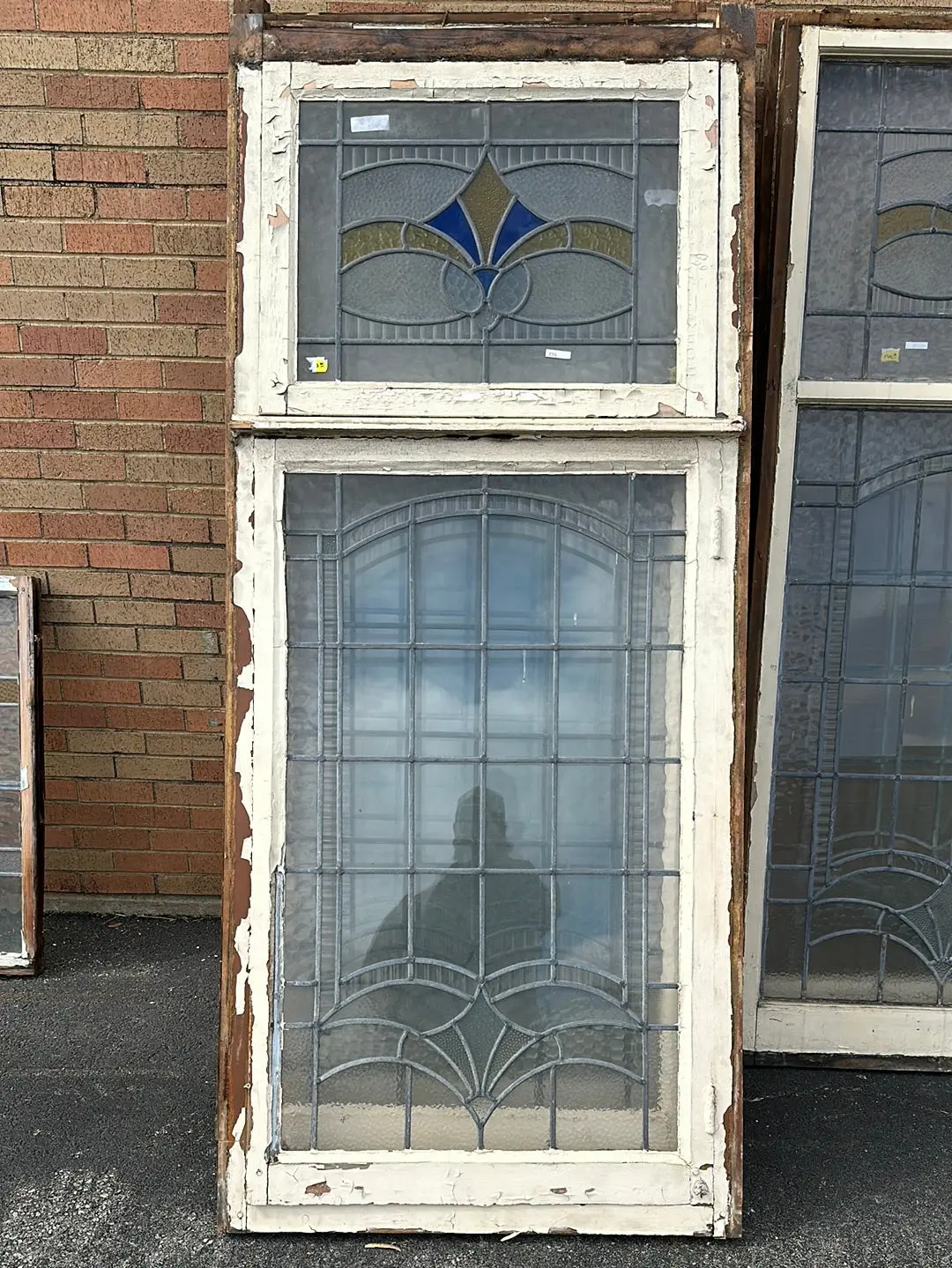 Tall Stained Glass Window Open Transom 1