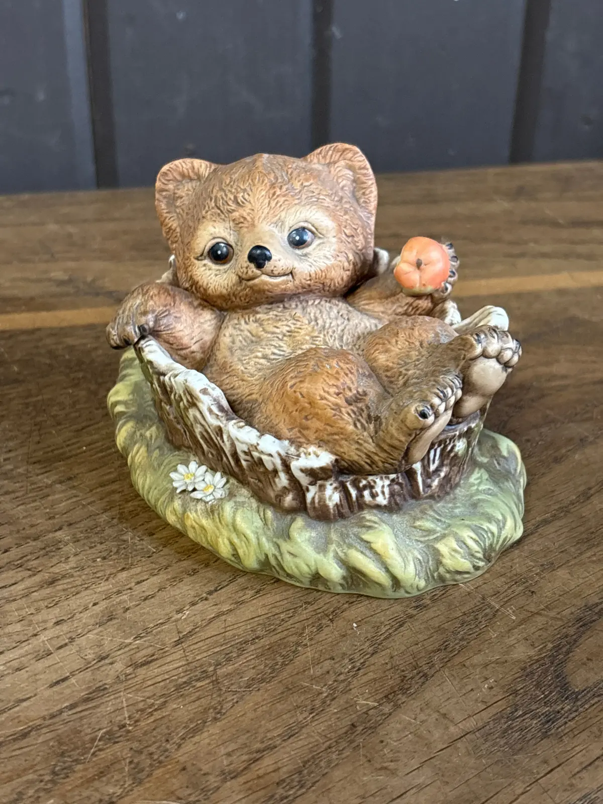 Hand Painted Bisque Bear 1