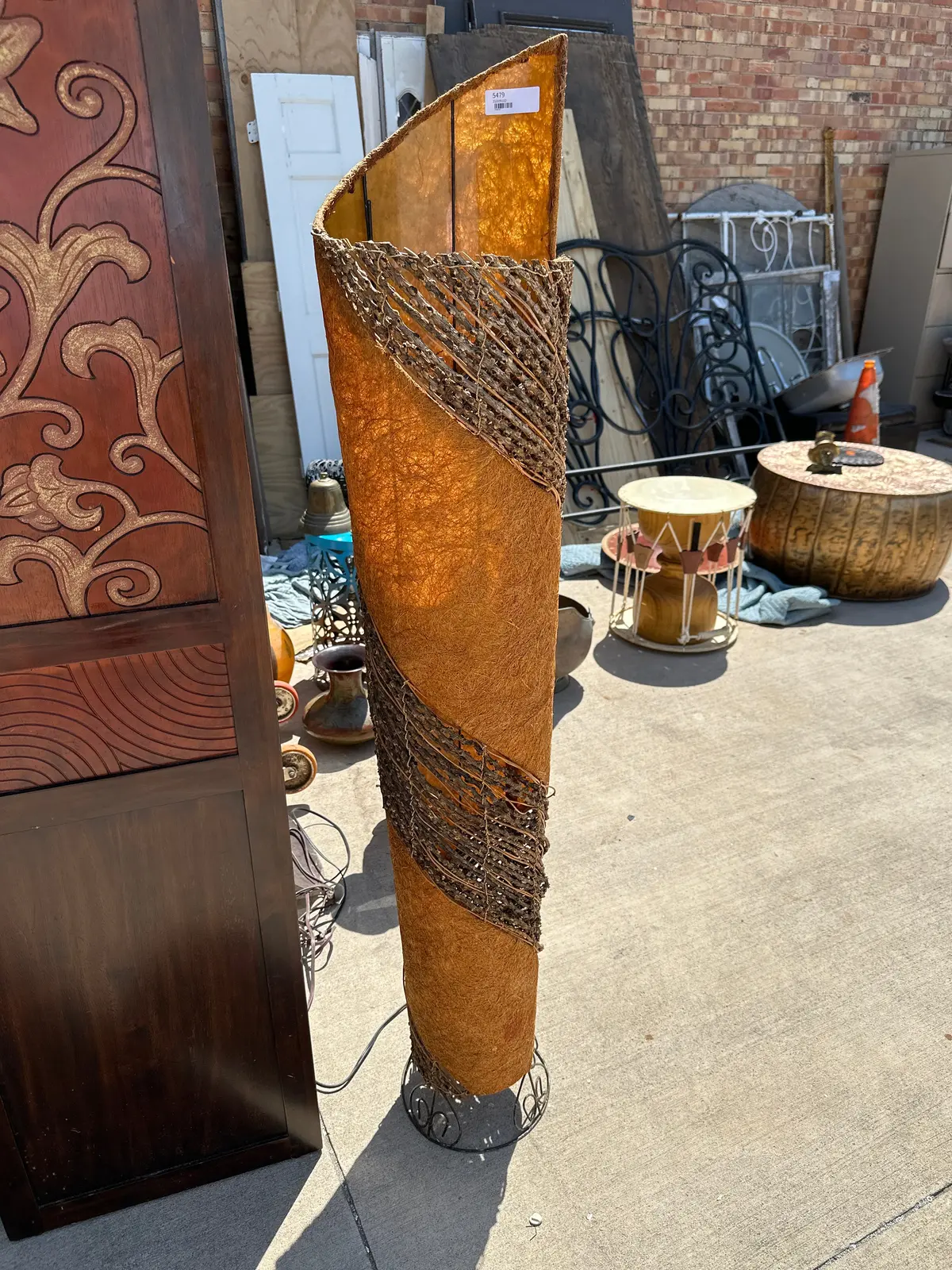 Indonesian Flared Floor Lamp 1