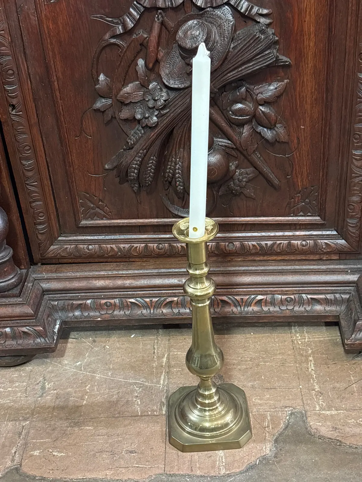 Large Brass Candle Stick 1