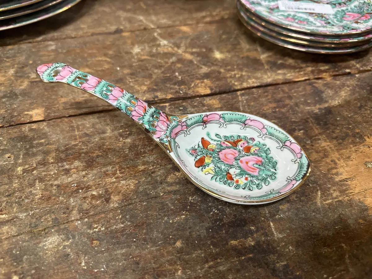 Rose Famille China Ladle 1