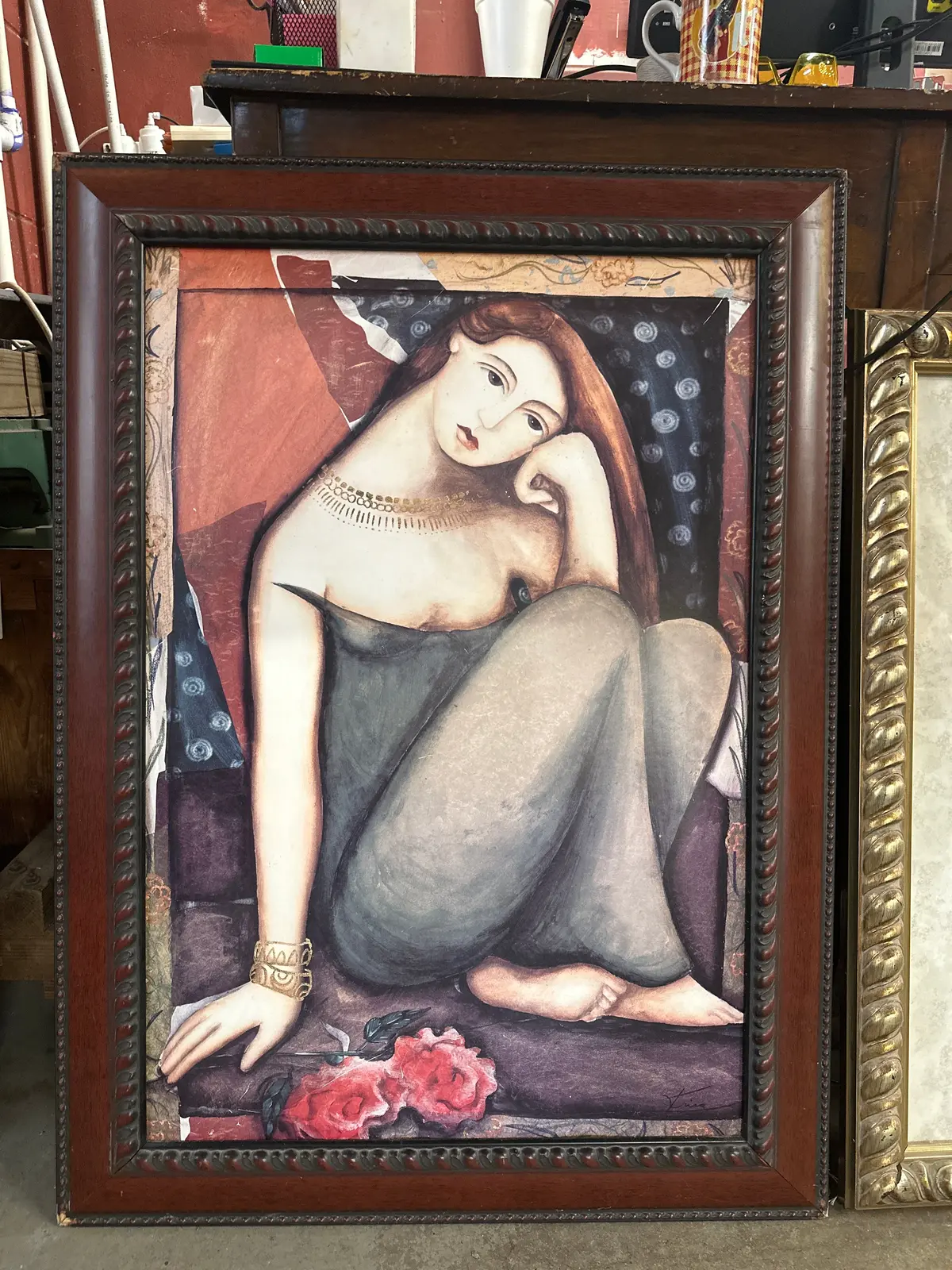 Not Old Frame With Abstract Woman Print 1