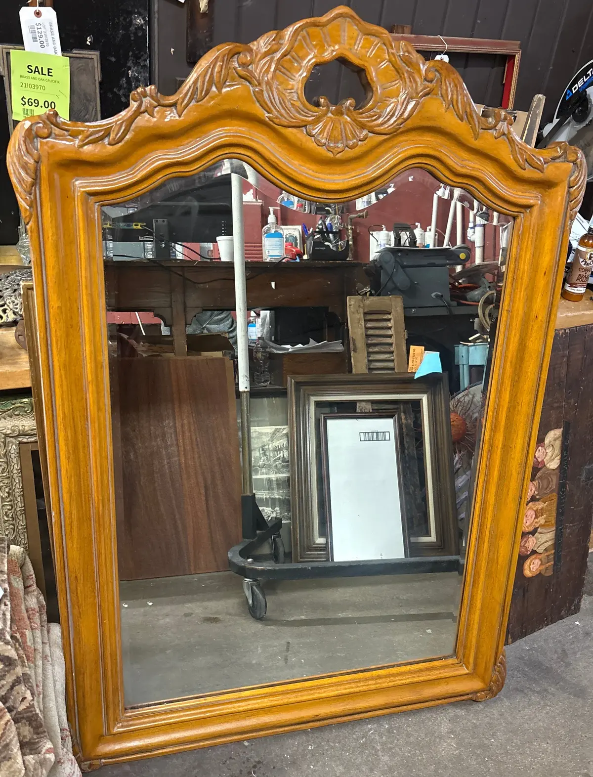 Louis Xv Beveled Mirror-Not Old 1