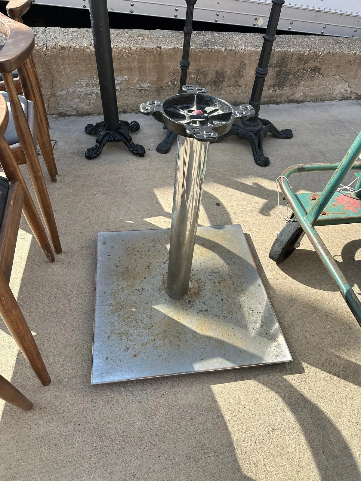 Modern Square Stainless Base Table Base 1