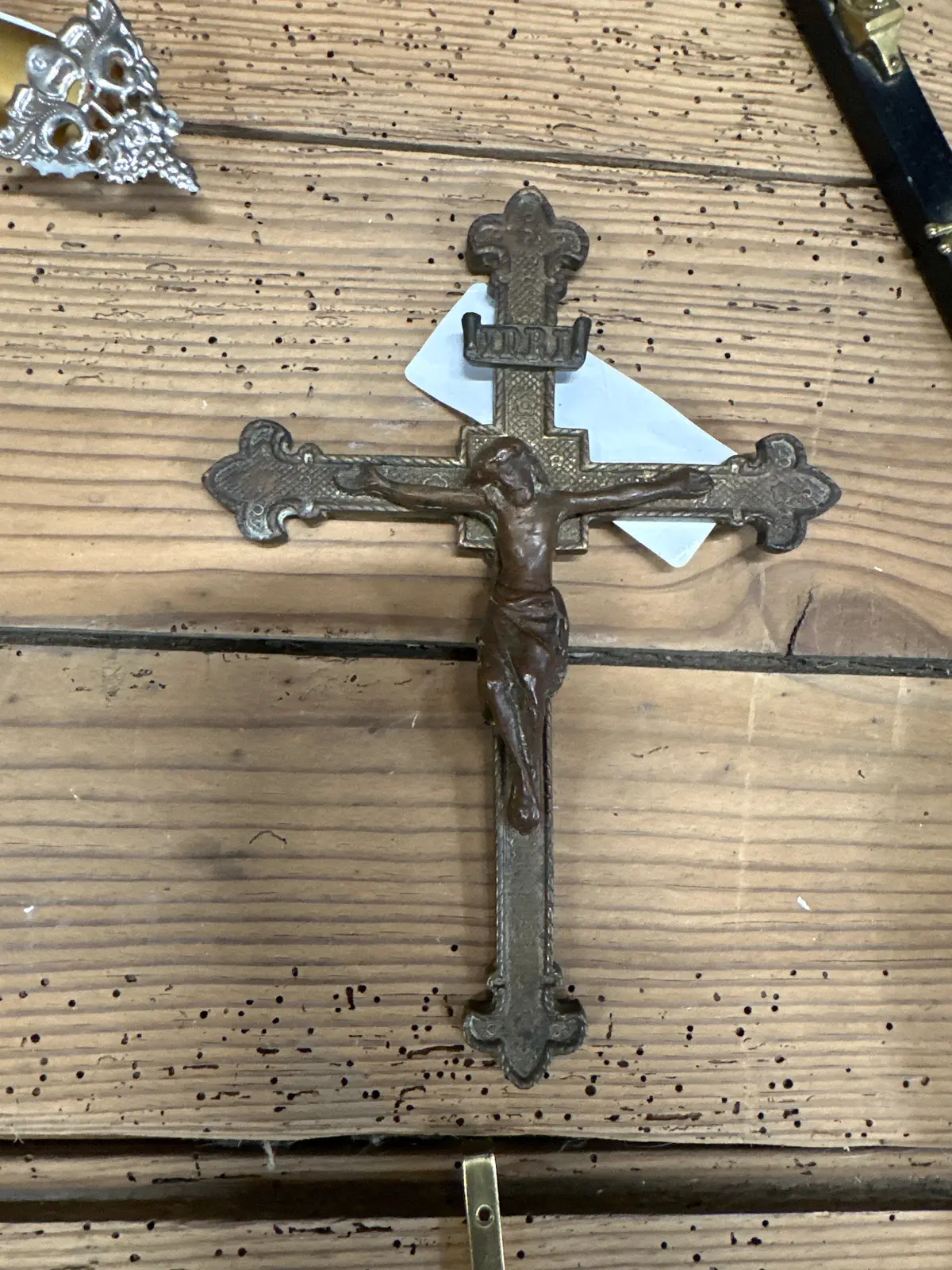 Small Ornated Cruciix With Patinated Corpus 1