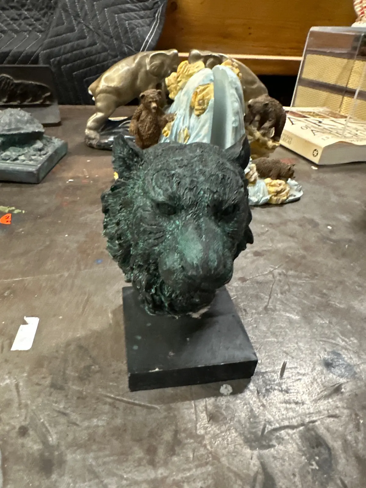 Metal Lion Book End 1