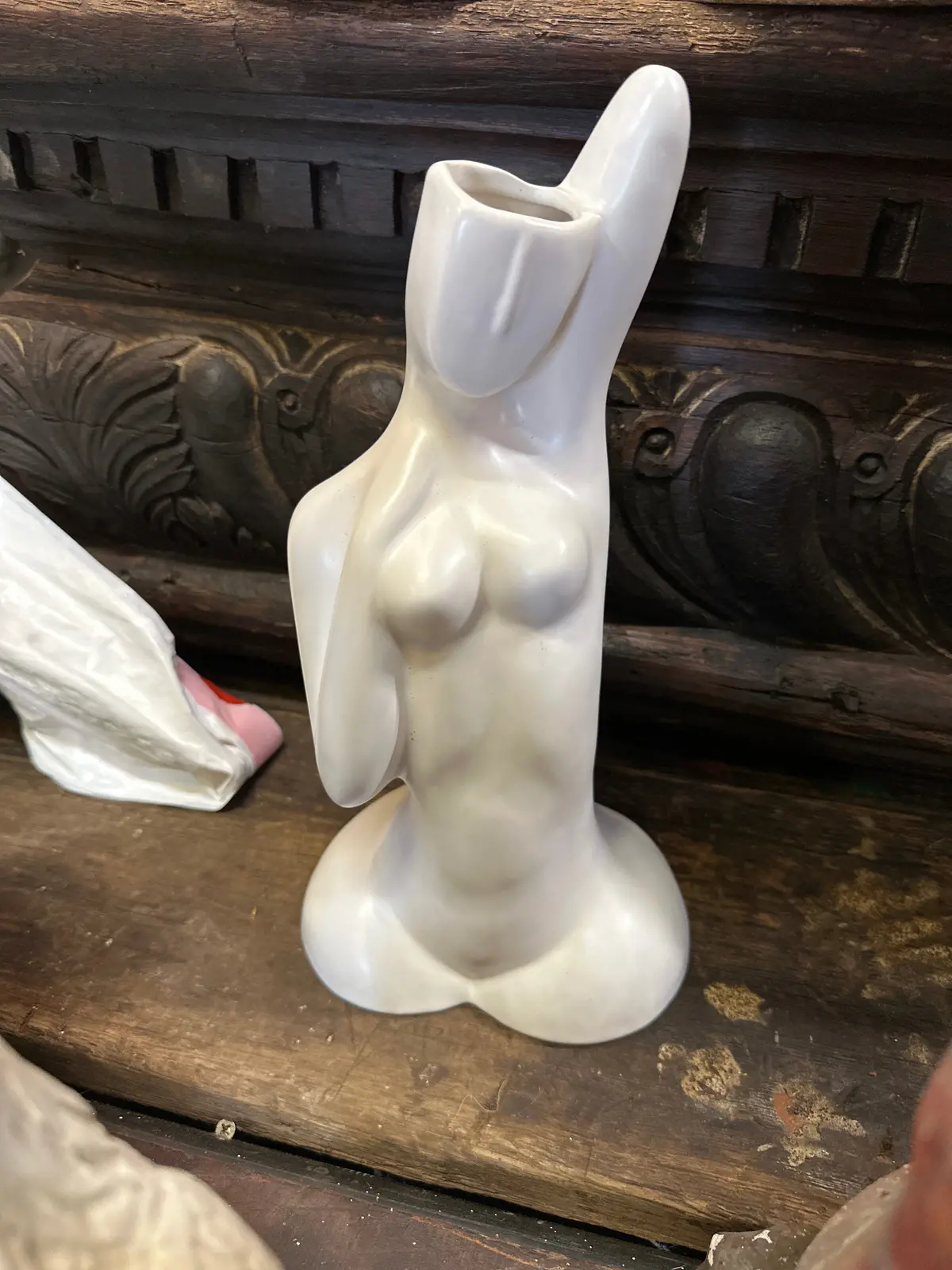 White Nude Lady Vase 1