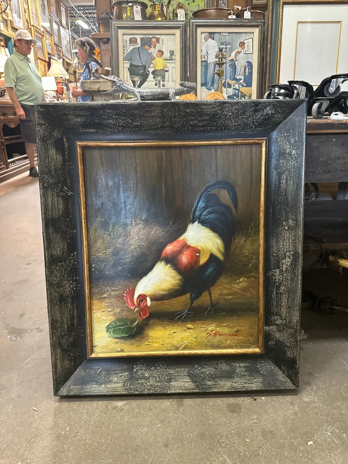 Framed Rooster Giclee 1