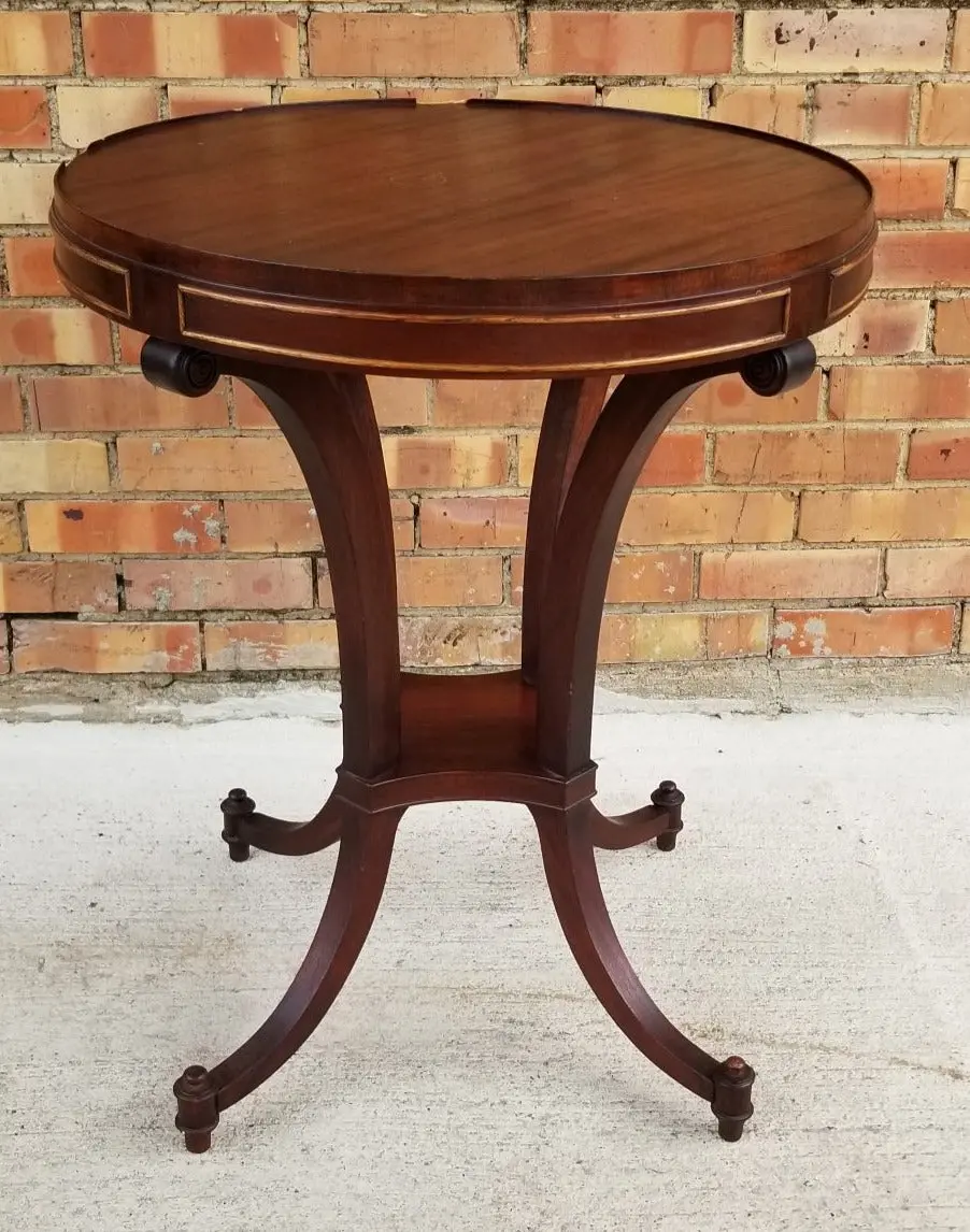 Small Round Mahogany Table As Is Gallery Rail 1