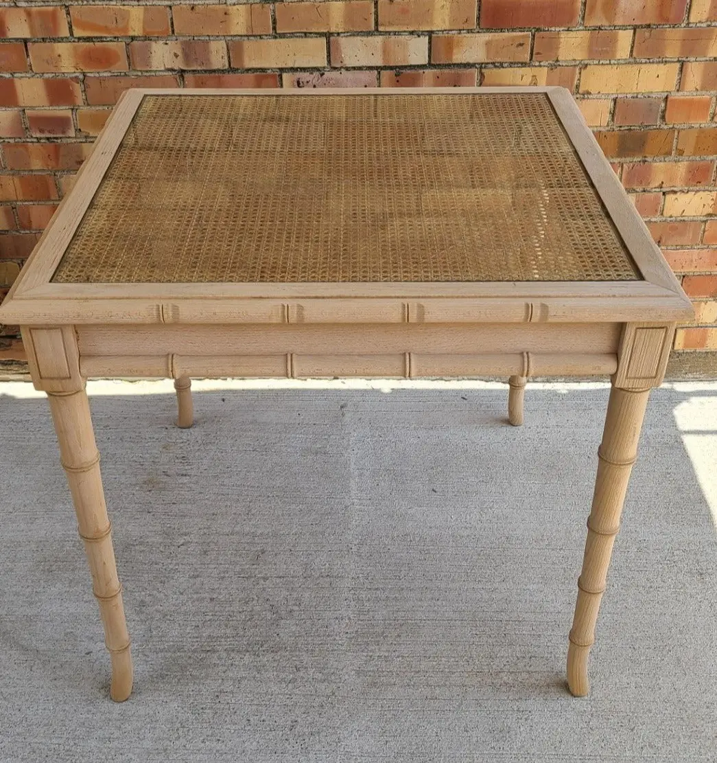 Raw Beech Faux Bamboo Game Table 1