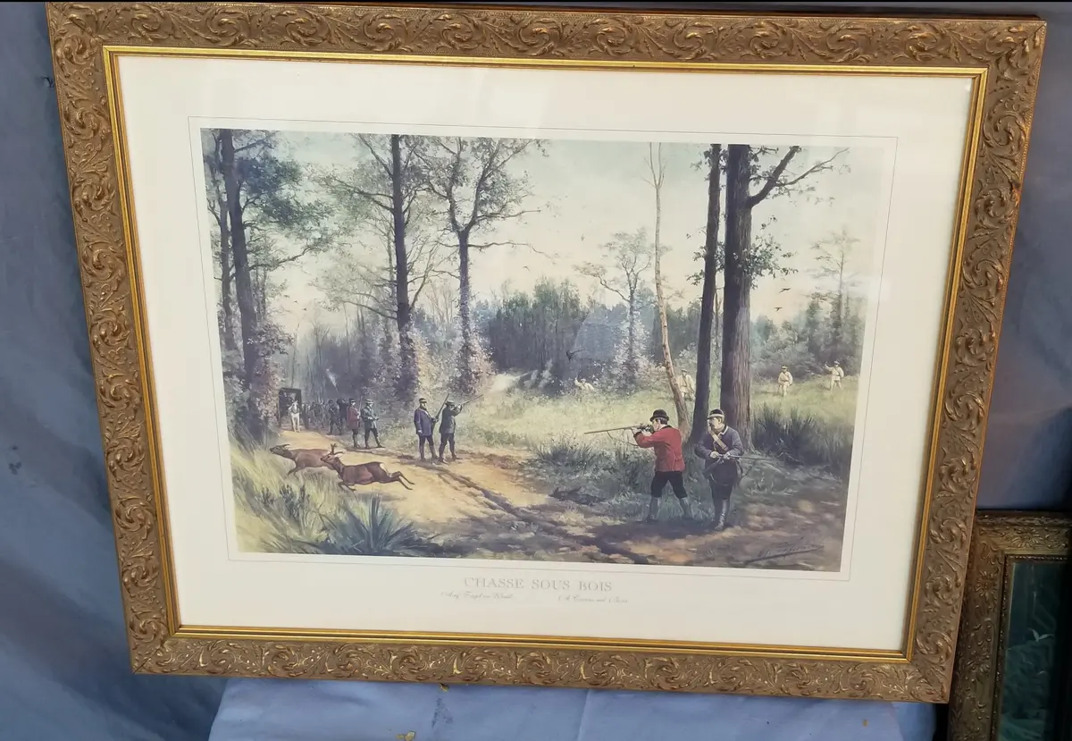 Print Of Chasse Sous Bois 1