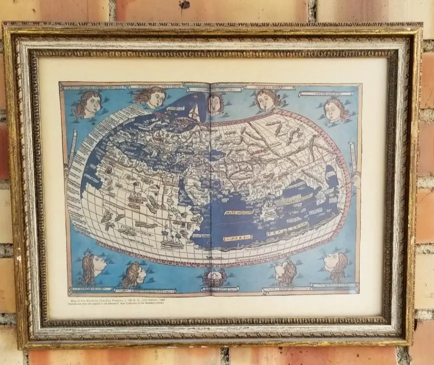 Small Reproduction Map Of The Globe 1