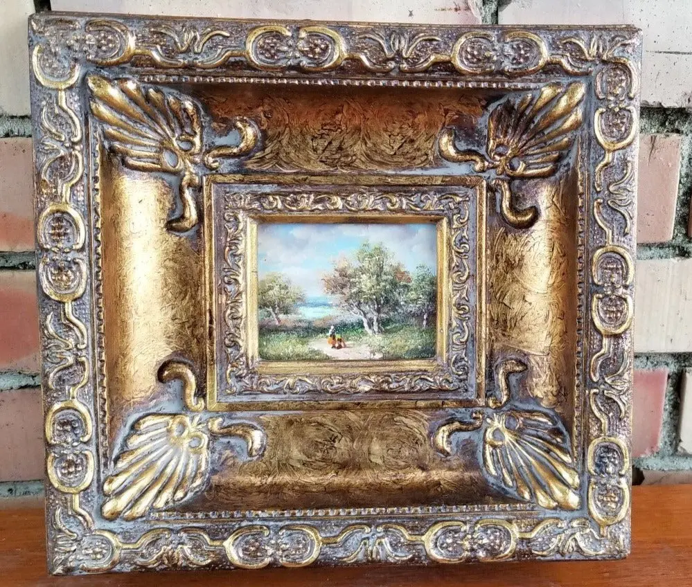 Small Landscape Oil Painting In Gold Frame 1