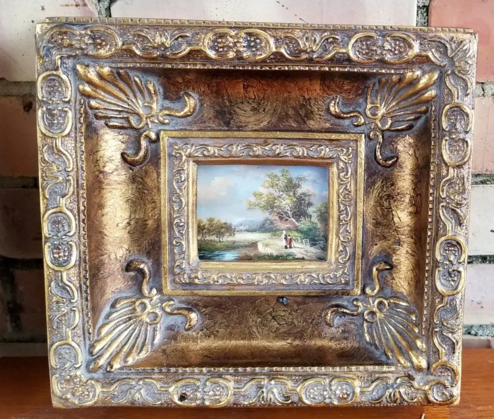 Small Landscape Oil Painting In Gold Frame 1