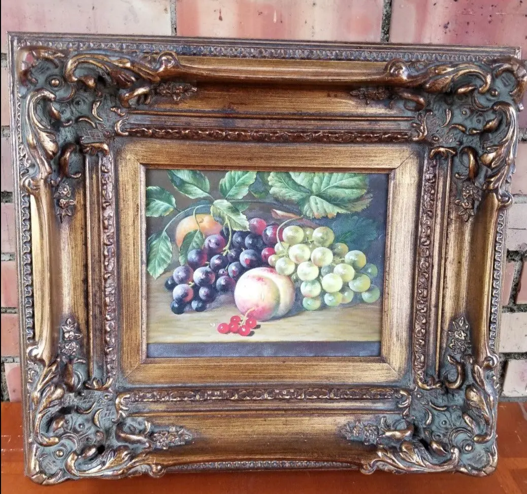 Grapes And Peach Still Life Oil Painting 1