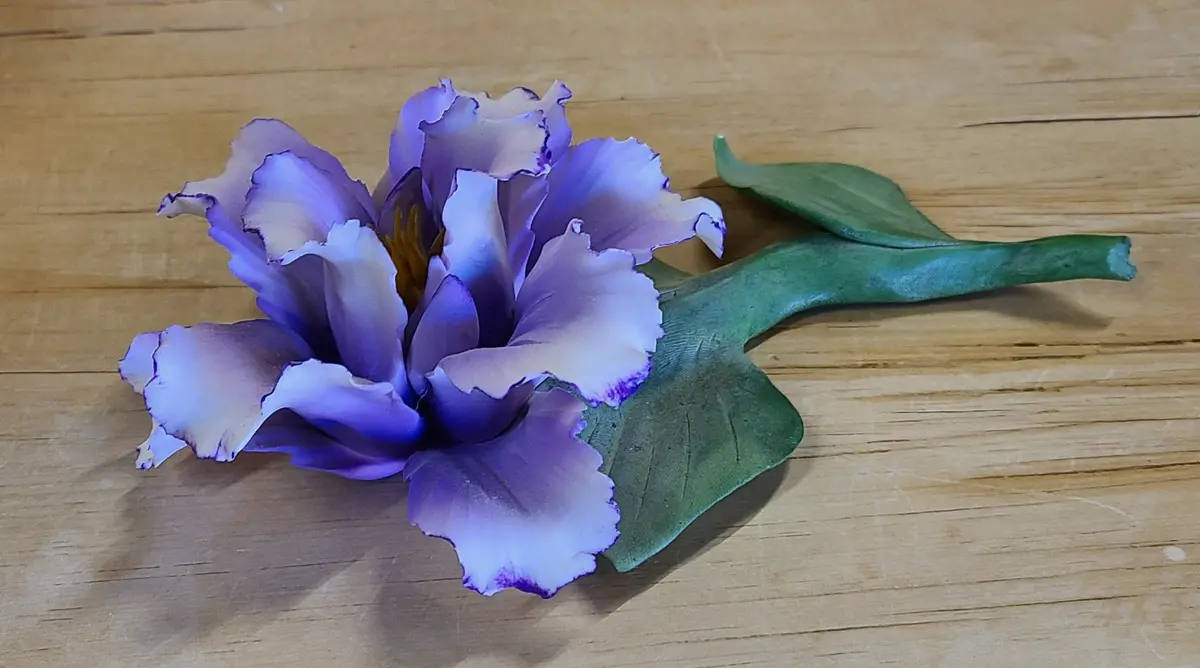 Italian Purple Porcelain Flower 1