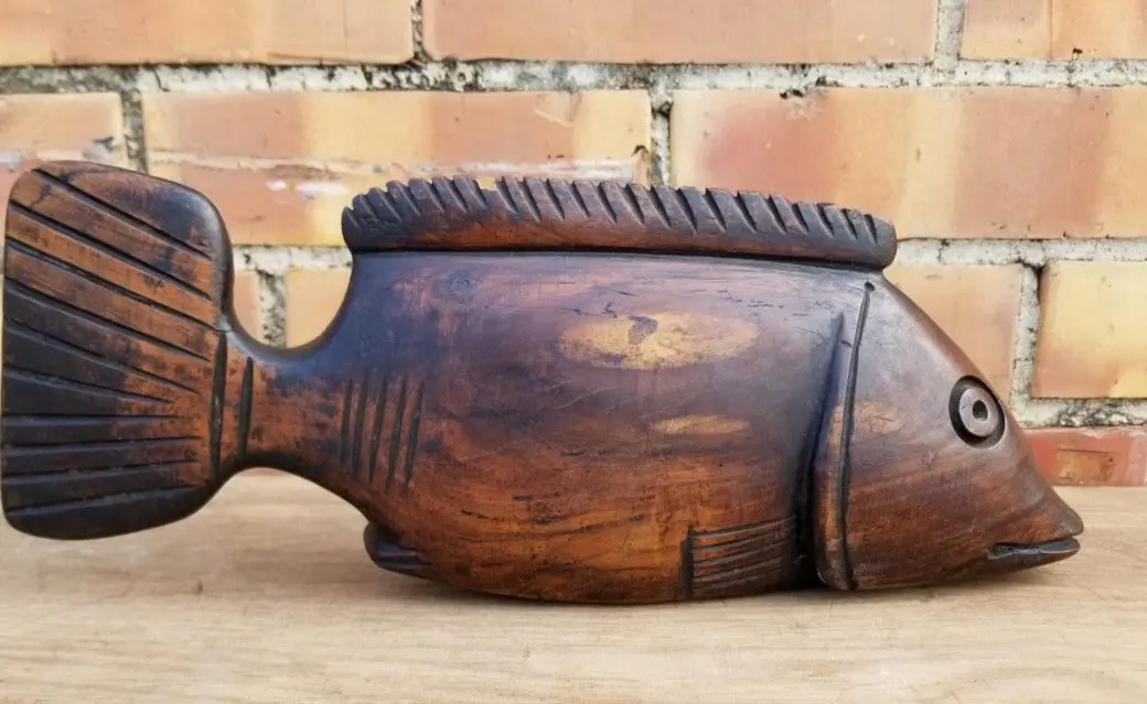 Hand Carved Hardwood Fish 1