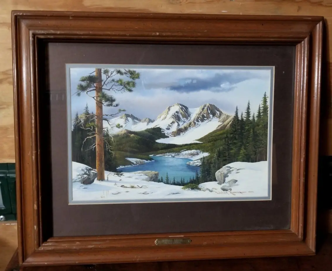 Water Color Of Double Basin Landscape Signed William Rushing 1