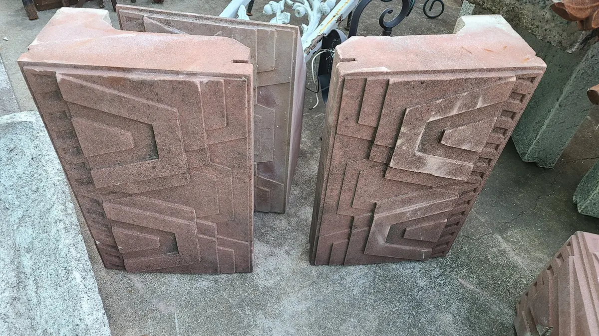 Pair Of Rectangular Terra Cotta Blocks 1