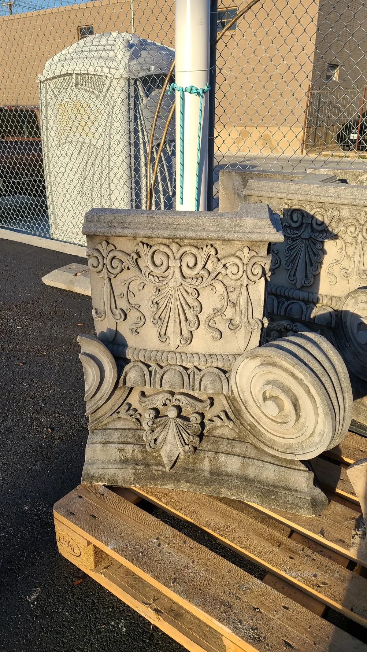 Pair Of Huge Concrete L Shaped Capitols 1