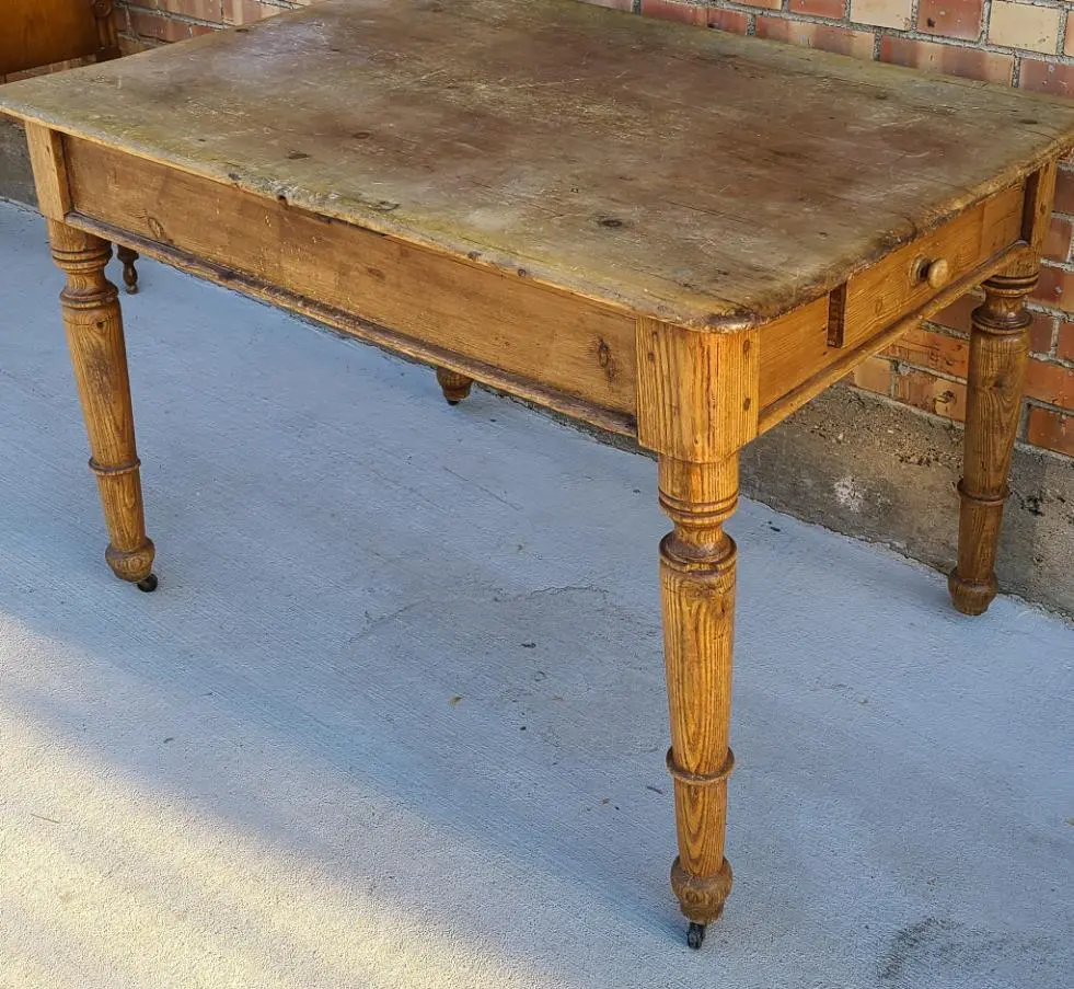Pine 19Th Century Butcher's Table 1