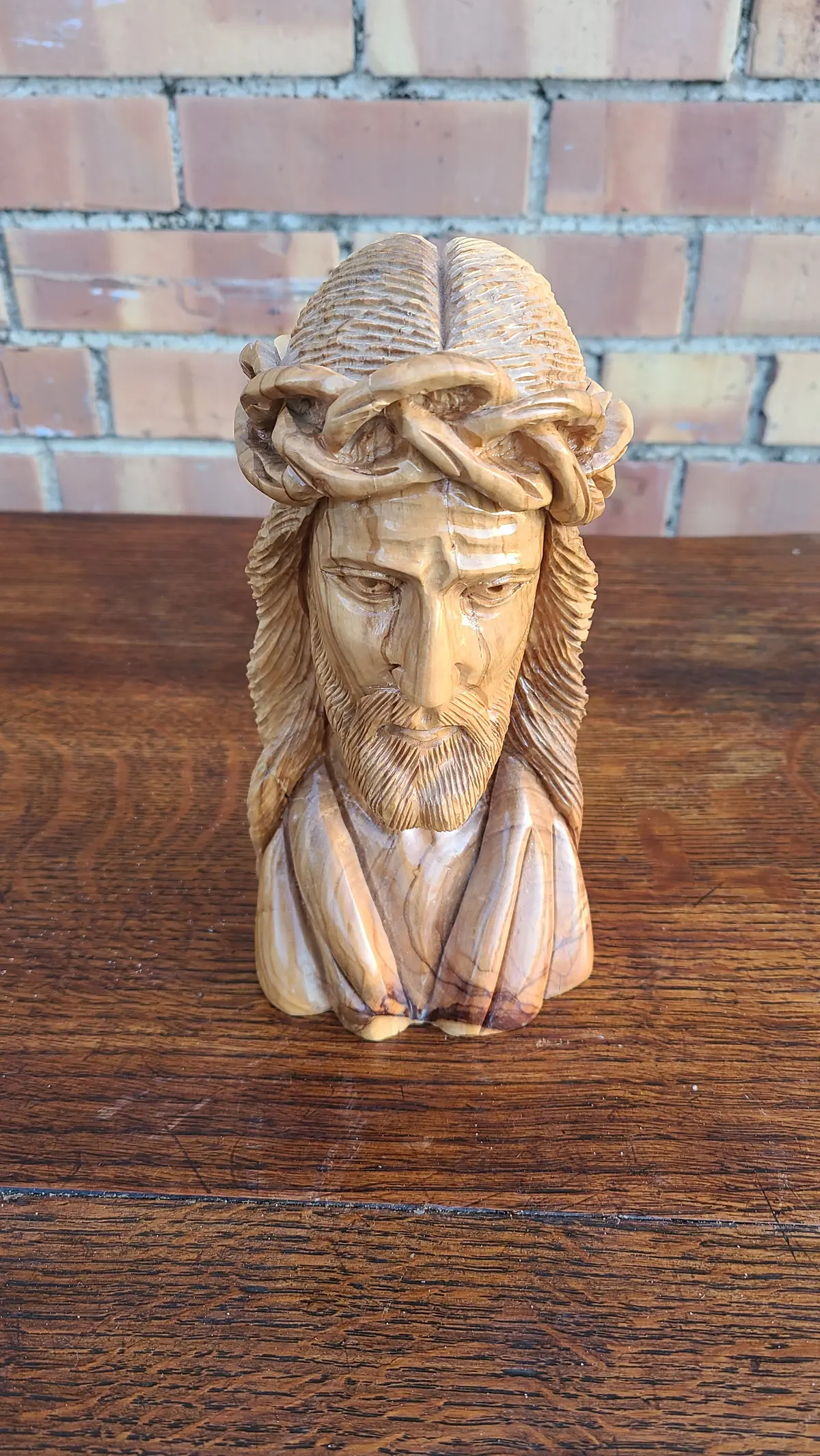Olive Wood Bust Of Jesus From The Holy Land 1