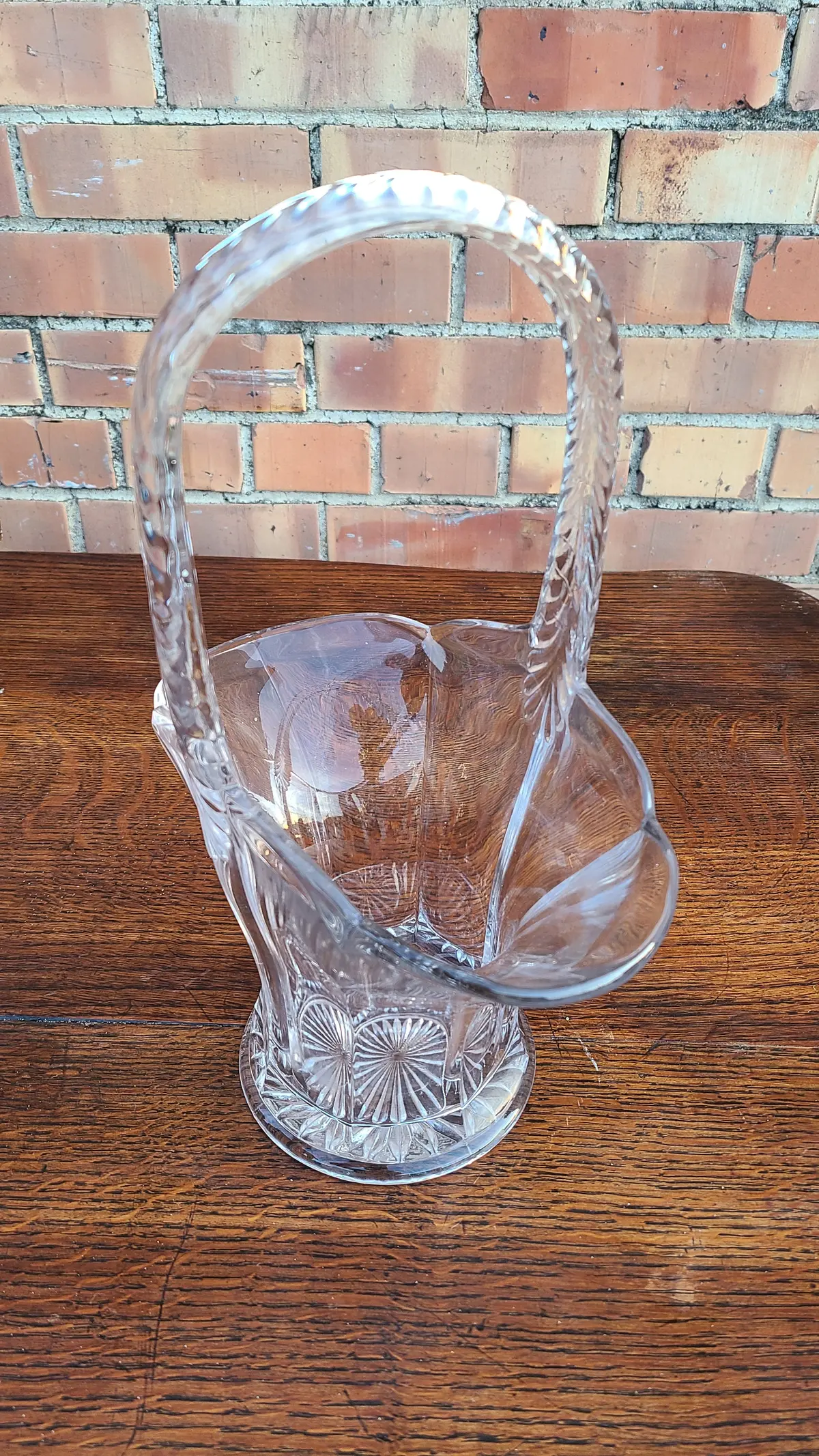 Antique Pressed Glass Basket 1