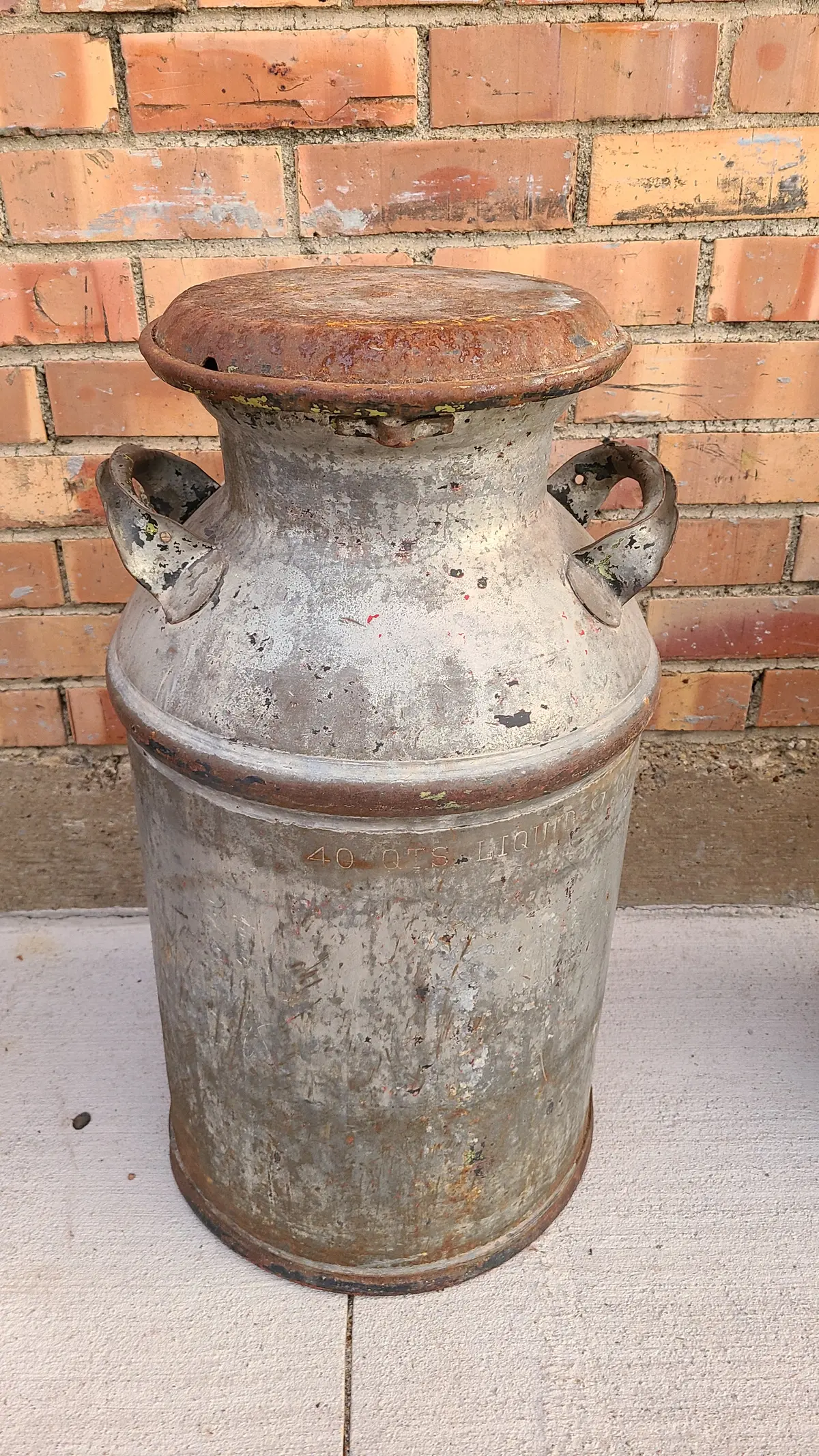 Silver Milk Can With Lid 1