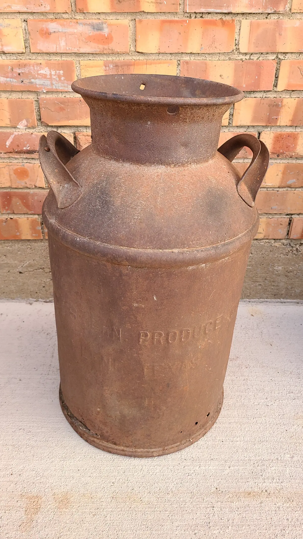 Milk Can With Rusty Patina 1